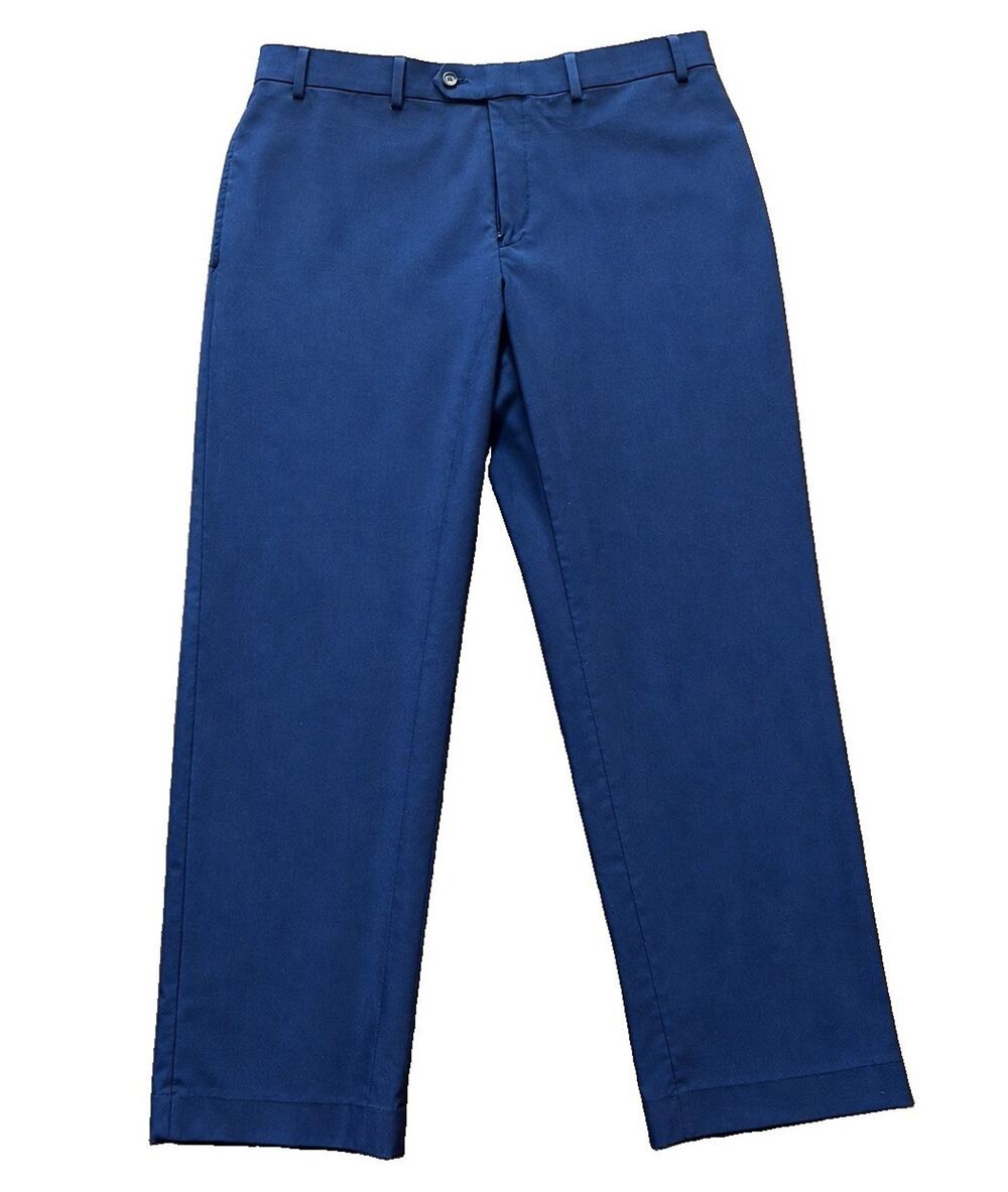 Lauren Ralph Lauren Mens 36x30 Navy Blue Flat Front Stretch Dress Pants